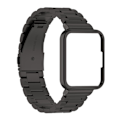 Miniatyrbillede 1 af 5: Sort sort metalrem med urkasse kompatibel med Xiaomi Redmi Watch2 Lite International Version
