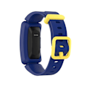 Miniatyrbillede 4 af 5: Blå Gul Spænde Blå Gul Spænde kompatibel med Fitbit Inspire Hr / Ace 2 Silikone Smart Watch Urrem (hvid)