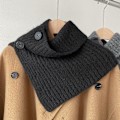 Miniatyrbilde 1 av 5: Dame falsk krage Avtakbart halvskjerf Vinter Koreansk stil Black (including wool) 30cm