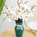 Miniatyrbillede 4 af 5: 1 Bundt Kunstig Gladiolus Landskabspleje Bordplade Ornamenter Kunstig Silkeblomst Stue Simulationsplante til Have Red