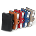 Miniatyrbillede 2 af 5: Dobbelt Tyverisikret Wallet RFID-NFC Sikker POP UP Kortholder Red Red- 12st Card