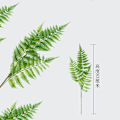 Miniatyrbillede 1 af 6: Simulerede grønne planteblade, bløde bregneblade til blomsterarrangement 3-pronged saw blade