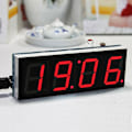Pikkukuva 1 / 5: DIY 4-numeroinen LED-elektroninen kellosarja, lämpötilan valonohjausversio Red+Case
