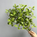 Miniatyrbilde 2 av 5: Kunstige blader Sjølandskap Vårblomst Falske planter for hjemme- og hotelldekor Island Spring Flowers Green