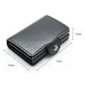 Miniatyrbillede 3 af 4: Dobbelt Tyverisikret Wallet RFID-NFC Sikker POP UP Kortholder Brown Red- 12st Card