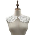 Miniatyrbillede 3 af 4: Dame falsk krave Aftagelig halv Tre-lags syning DIY White (collar)