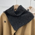 Pikkukuva 1 / 5: Naisten tekonuttu Irrotettava puoliksi neulottu huivi, joka sopii kaikkeen Pu:n kanssa Ash (including wool) 36cm