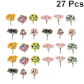 Miniatyrbillede 2 af 3: 27 stk. Mikro Landskabsdekoration Simulations Træer Kunstige Blomster Dekorationstilbehør