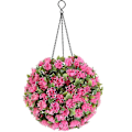 Miniatyrbillede 1 af 3: Solar Hængende Planter Lampe Falsk LED Belyst Blomster Topiary Kugle til Hjemmehave Bryllup