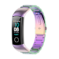 Miniatyrbillede 2 af 5: Farverigt stålurrem kompatibel med Huawei Honor Band 4 (crs-b19) kompatibel med Honor Band 4