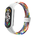 Pikkukuva 1 / 5: Värikäs Nylonpunosranneke yhteensopiva Xiaomi Mi Band 7:n kanssa