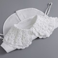 Miniatyrbilde 2 av 5: Dame falsk krage Avtakbar halvdukke Hvit sjal genser D Half-length three-layer