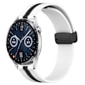 Miniatyrbillede 2 af 5: Hvid Sort Hvid Sort Silikone Urrem kompatibel med Huawei Watch Gt3 46mm