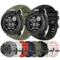 Miniatyrbillede 2 af 4: Hvid Hvid Sports Silikone Urrem kompatibel med Garmin Instinct 2X