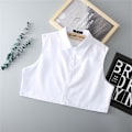 Miniatyrbilde 1 av 4: Dame falsk krage Avtakbar halv Plus Size Avtakbar Detac White collar size 37