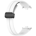 Pikkukuva 2 / 4: Valkoinen magneettisoljellinen silikonihihna, yhteensopiva Xiaomi Mi Band 8 Pron kanssa
