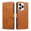 Etui til iPhone 16 Khaki Kalveskind Flip