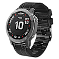 Miniatyrbillede 1 af 5: Sort Sort Silikone Urrem kompatibel med Garmin Fenix 7x/6x Pro/tactix 7 26mm