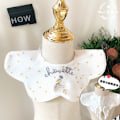 Pikkukuva 4 / 5: Naisten tekoviulus Irrotettava puolikas vauvan ruokalappu japanilainen plus-koko Yellow with polka dots