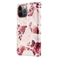 Skal för iPhone 14 6.1 Roséguld Förgylld marmor Blandad Media målning