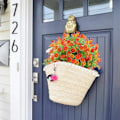 Miniatyrbillede 5 af 5: 5 stk. Kunstig Blomst UV-bestandig 7 Gren Forår Sommer Simuleret Eucalyptus Chrysanthemum Orange