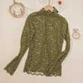 Miniatyrbilde 1 av 5: Dame falsk krage Avtakbar halv turtleneck Western Style S Green Average size