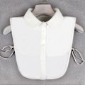 Miniatyrbilde 1 av 5: Dame falsk krage Nakke Beskyttelse Høst og Vinter Chiffo Chiffon white round neck