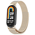Pikkukuva 1 / 5: Samppanjanvärinen metallinen ranneke, yhteensopiva Xiaomi Mi Band 8:n kanssa
