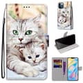 Fodral för iPhone 13 Pro Stor katt kramar kattunge Målad plånbok med kortfack Flip