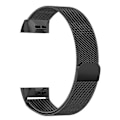 Miniatyrbillede 4 af 5: Sort Sort Rustfrit Stål Magnetisk Urrem kompatibel med Fitbit Charge 4 / 3 lille størrelse: 190x18mm (blå) Størrelse 190x18mm