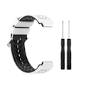 Miniatyrbillede 3 af 5: Hvid Sort Hvid Sort kompatibel med Garmin Approach S2 / S4 Silikone Urrem