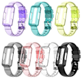 Miniatyrbillede 4 af 5: Transparent Gul Transparent Gul Integreret Urrem kompatibel med Fitbit Inspire 3