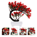 Miniatyrbillede 3 af 3: Simulerede grønne potteplanter falsk blomst Bonsai falsk plantedekoration boligindretning