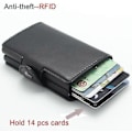 Miniatyrbillede 5 af 5: Dobbelt Tyverisikret Wallet RFID-NFC Sikker POP UP Kortholder Red Red- 12st Card