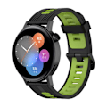 Miniatyrbillede 5 af 5: Sort Limegrøn Sort Limegrøn Silikone Urrem kompatibel med Huawei Watch Gt 3 42mm