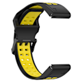 Miniatyrbillede 2 af 5: Sort Gul Sort Gul 26mm To-farvet Silikonerem kompatibel med Garmin Fenix 6X