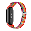Miniatyrbild 1 av 3: Regnbågsfärgad Loop Nylon Klockarmband kompatibelt med Xiaomi Mi Band 8