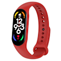 Miniatyrbillede 1 af 5: Rød Silikone Urrem kompatibel med Xiaomi Mi Band 7 kompatibel med Xiaomi Mi Band 7 / 7nfc / 6 / 6 Nfc / 5 / 5 Nfc / Amazfit Band 5