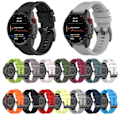 Miniatyrbillede 2 af 5: Grå Grå Silikone Urrem kompatibel med Garmin Fenix 5s Plus