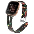 Miniatyrbillede 1 af 5: Sort Safflor Sort Safflor kompatibel med Fitbit Versa 2 Rem kompatibel med Fitbit Versa 2