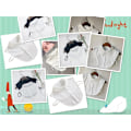 Miniatyrbilde 2 av 5: Dame falsk krage Avtakbar halv Trendy Klær Tilbehør Square Collar White