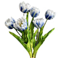 Miniatyrbilde 5 av 6: PU Papegøye Tulipan Hjemmeinnredning Foto Rekvisitt Falsk Blomst for Resepsjonsdisk Myk Berøring Hydrerende Tulipan Kunstig Blomst PU four-layer tulip beige