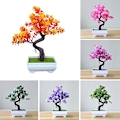 Pikkukuva 2 / 5: Keinotekoinen ruukkukasvi Bonsai-simulaatio Kasvi Kodin sisustus Pöydän keskipisteet Pink