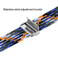 Miniatyrbillede 2 af 4: Rød Sort Rød Sort Nylon Flettet Stålspænde Urrem kompatibel med Xiaomi Mi Band 8