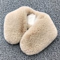 Miniatyrbilde 2 av 5: Dame falsk krage Avtakbar halvtykk Imitert Otter White
