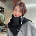 Miniatyrbilde 2 av 5: Dame falsk krage Avtakbar halv Vinter Koreansk stil All-Ma Gray 50cm
