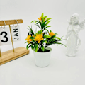 Miniatyrbild 1 av 10: Konstgjorda Lotusblad: Set med 5 Små Krukväxter Bonsai för Utomhus- eller Inomhusdekoration – Perfekt för Yellow Height 18CM*Width 11CM
