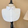 Miniatyrbilde 1 av 5: Dame falsk krage Avtakbar halv Inner Wear Base Vinter Shi Short Round neck White
