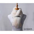 Miniatyrbilde 2 av 5: Dame falsk krage Avtakbar halv Plysj Fuskepels Imitasjonspels Sc Super soft beige Sequined scarf
