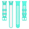 Miniatyrbild 4 av 5: Cyan Vit Cyan Vit Tvåfärgat Andningsbart Silikonarmband